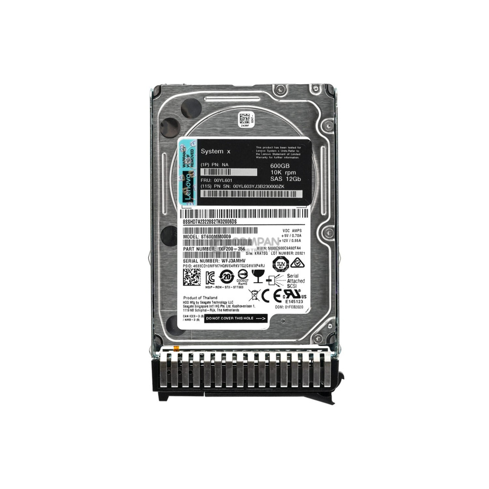 00YL601 IBM HDD 600GB 10K SAS 12G 2.5" SFF FOR IBM SYSTEM X